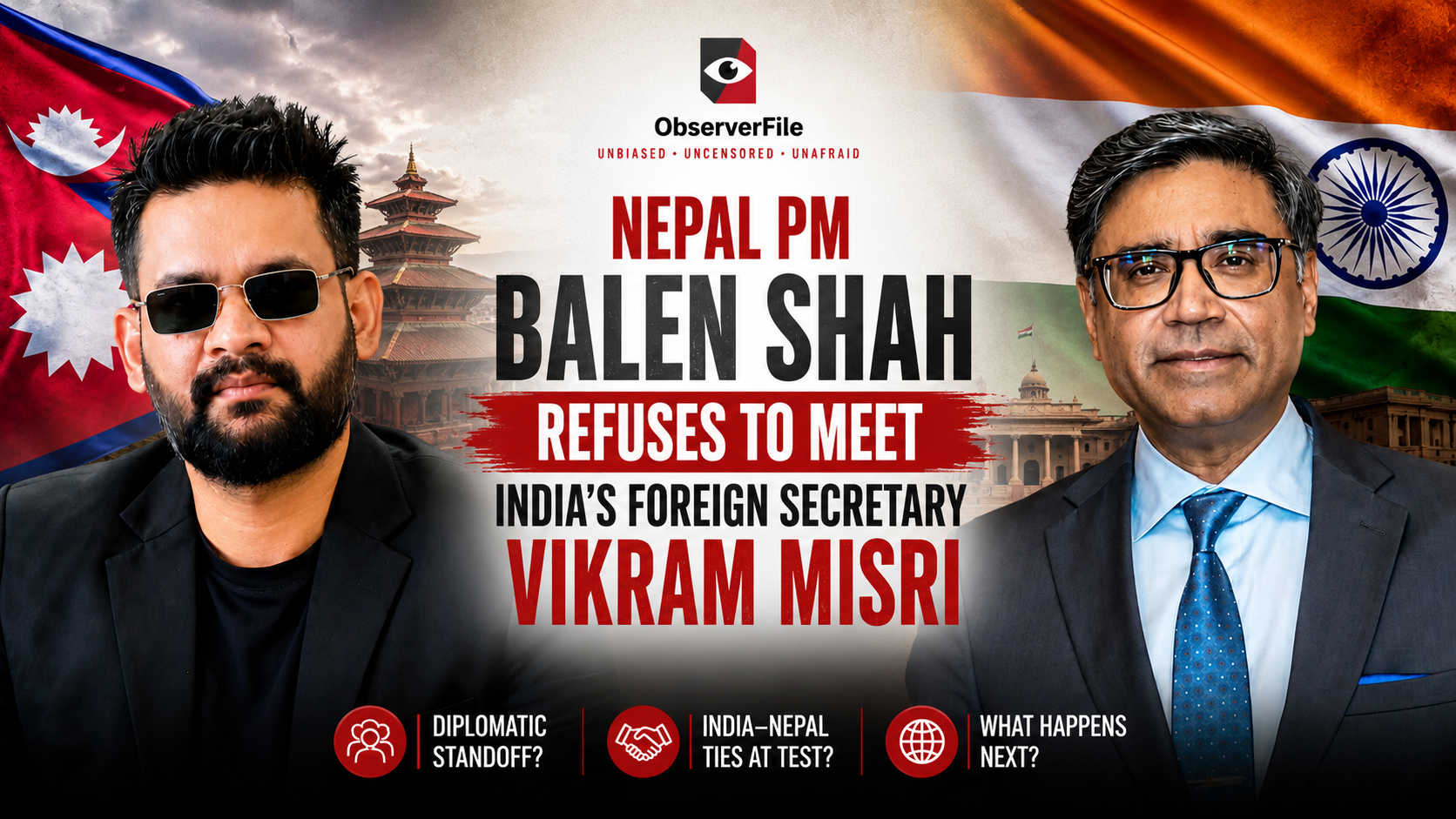 Nepal PM Balen Shah’s Refusal to Meet Vikram Misri Sparks Diplomatic Debate