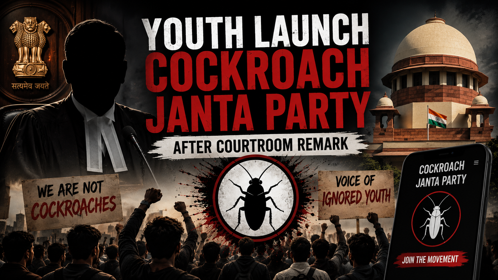 Youth Launch ‘Cockroach Janta Party’ After Viral Courtroom Remark