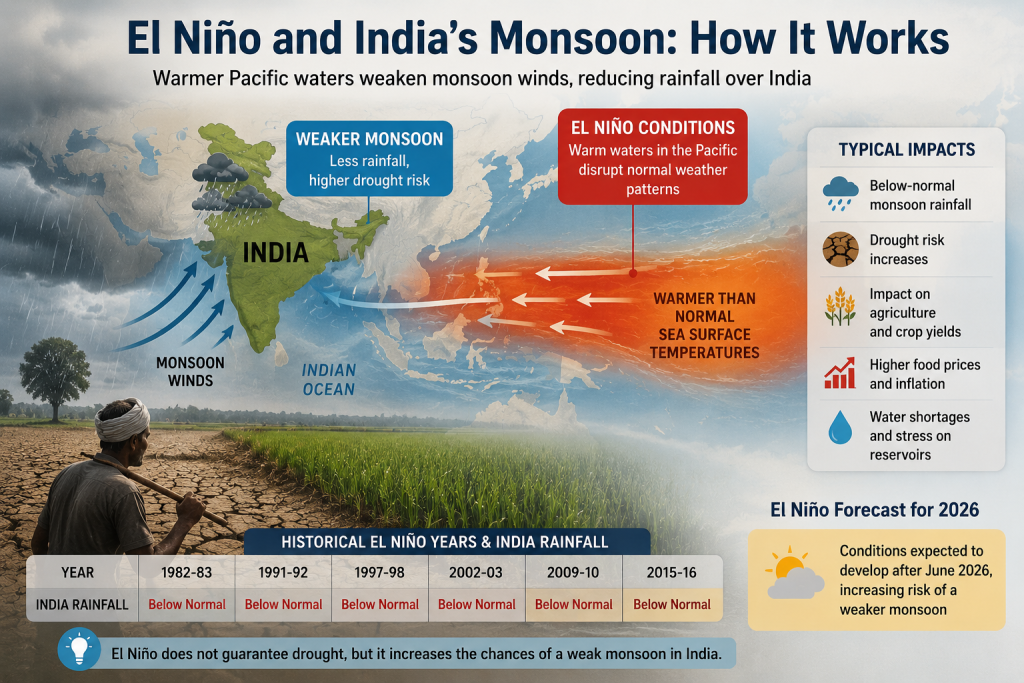 El Niño impact on India's monsoon