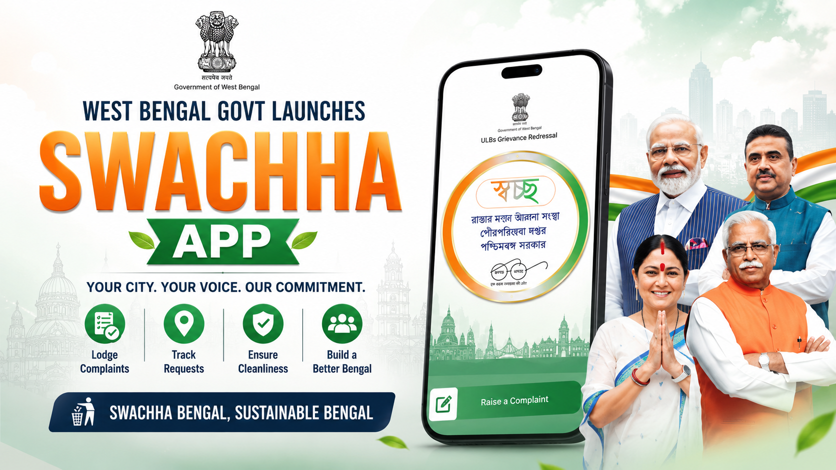 West Bengal Government Launches Swachha App to Improve Civic Grievance Redressal